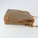 GUCCI Micro GG Canvas Shoulder Bag PVC Leather Brown Auth sw1591-3