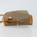 GUCCI Micro GG Canvas Shoulder Bag PVC Leather Brown Auth sw1591-4