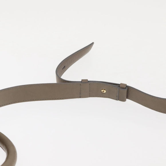 Salvatore Ferragamo Gancini Hand Bag Leather 2way Beige Gold Auth sw1593