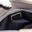 Salvatore Ferragamo Gancini Hand Bag Leather 2way Beige Gold Auth sw1593-19