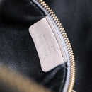 Salvatore Ferragamo Gancini Hand Bag Leather 2way Beige Gold Auth sw1593-12