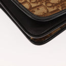 Christian Dior Trotter Canvas Chain Shoulder Bag Brown Auth sw1595-11