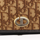 Christian Dior Trotter Canvas Chain Shoulder Bag Brown Auth sw1595-14