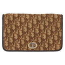 Christian Dior Trotter Canvas Chain Shoulder Bag Brown Auth sw1595-2