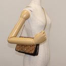 Christian Dior Trotter Canvas Chain Shoulder Bag Brown Auth sw1595-22