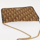 Christian Dior Trotter Canvas Chain Shoulder Bag Brown Auth sw1595-6