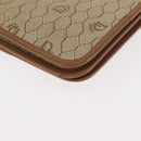 Christian Dior Honeycomb Canvas Chain Shoulder Bag PVC Leather Beige Auth sw1596-16