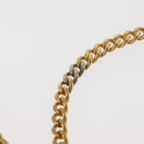 Christian Dior Honeycomb Canvas Chain Shoulder Bag PVC Leather Beige Auth sw1596-8