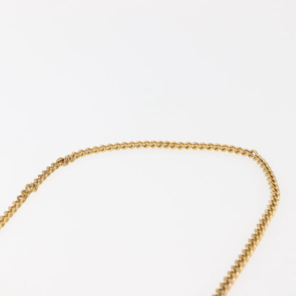 Christian Dior Honeycomb Canvas Chain Shoulder Bag PVC Leather Beige Auth sw1596