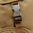 PRADA Backpack Nylon Beige Silver Auth sw1597-9