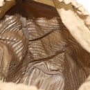 PRADA Backpack Nylon Beige Silver Auth sw1597-22