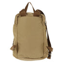 PRADA Backpack Nylon Beige Silver Auth sw1597-2