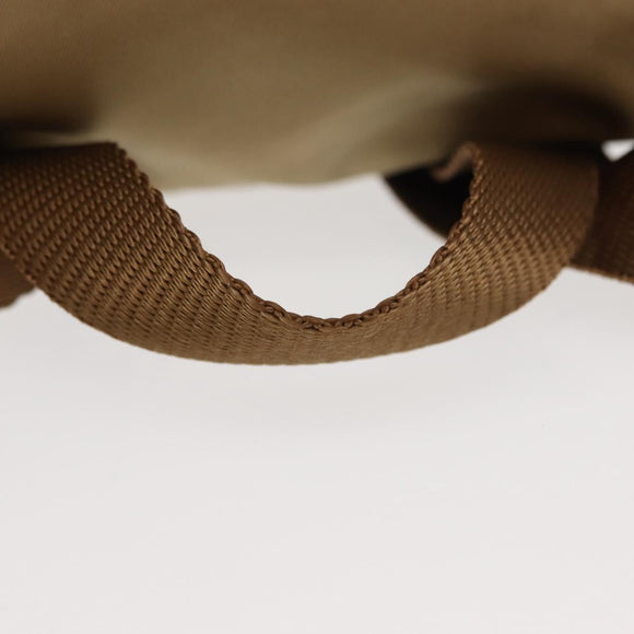 PRADA Backpack Nylon Beige Silver Auth sw1597