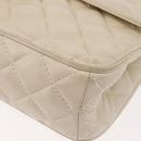 GIVENCHY Chain Shoulder Bag Leather White Auth sw1598-15