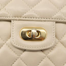 GIVENCHY Chain Shoulder Bag Leather White Auth sw1598-10