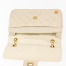 GIVENCHY Chain Shoulder Bag Leather White Auth sw1598-11
