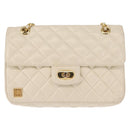 GIVENCHY Chain Shoulder Bag Leather White Auth sw1598-13