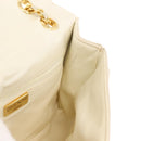 GIVENCHY Chain Shoulder Bag Leather White Auth sw1598-20