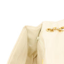 GIVENCHY Chain Shoulder Bag Leather White Auth sw1598-21