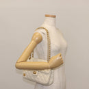 GIVENCHY Chain Shoulder Bag Leather White Auth sw1598-23