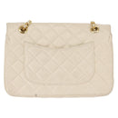 GIVENCHY Chain Shoulder Bag Leather White Auth sw1598-2