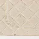 GIVENCHY Chain Shoulder Bag Leather White Auth sw1598-3