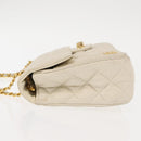 GIVENCHY Chain Shoulder Bag Leather White Auth sw1598-5