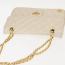 GIVENCHY Chain Shoulder Bag Leather White Auth sw1598-7