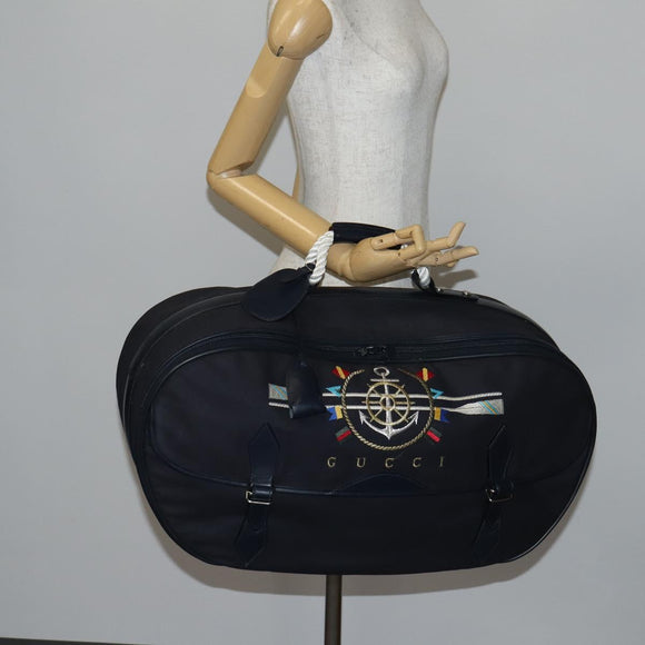 GUCCI travel Boston Bag Coated Canvas Navy Auth sw1600