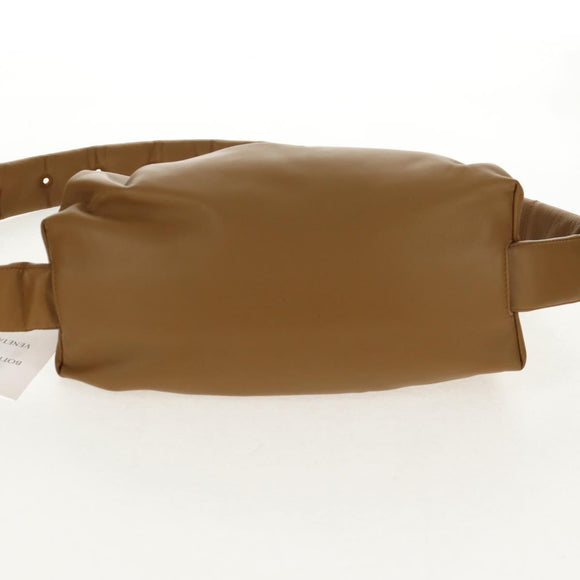 BOTTEGA VENETA Body Bag Leather Gold Khaki Auth sw1602M