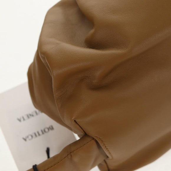 BOTTEGA VENETA Body Bag Leather Gold Khaki Auth sw1602M