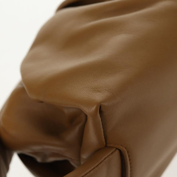 BOTTEGA VENETA Body Bag Leather Gold Khaki Auth sw1602M