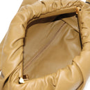 BOTTEGA VENETA Body Bag Leather Gold Khaki Auth sw1602M-11