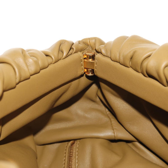 BOTTEGA VENETA Crossbodytas Leer Goud Kaki Auth sw1602M