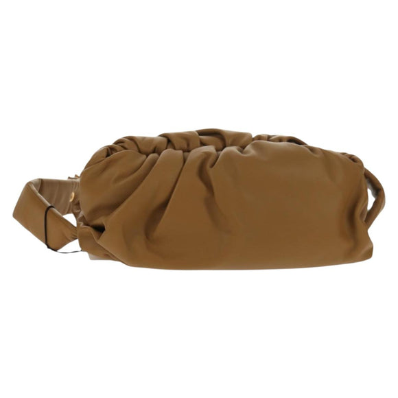 BOTTEGA VENETA Crossbodytas Leer Goud Kaki Auth sw1602M