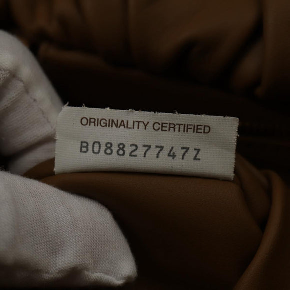 BOTTEGA VENETA Body Bag Leather Gold Khaki Auth sw1602M