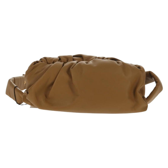 BOTTEGA VENETA Crossbodytas Leer Goud Kaki Auth sw1602M