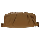 BOTTEGA VENETA Body Bag Leather Gold Khaki Auth sw1602M-3