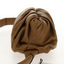 BOTTEGA VENETA Body Bag Leather Gold Khaki Auth sw1602M-5