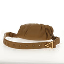 BOTTEGA VENETA Body Bag Leather Gold Khaki Auth sw1602M-7