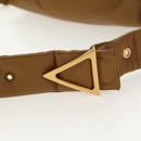 BOTTEGA VENETA Body Bag Leather Gold Khaki Auth sw1602M-8