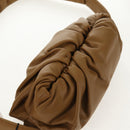 BOTTEGA VENETA Body Bag Leather Gold Khaki Auth sw1602M-10