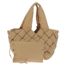 BOTTEGA VENETA Cassette Padded INTRECCIATO Bag Nylon Beige 670207 Auth sw1603M-1