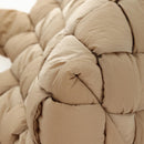 BOTTEGA VENETA Cassette Padded INTRECCIATO Bag Nylon Beige 670207 Auth sw1603M-16