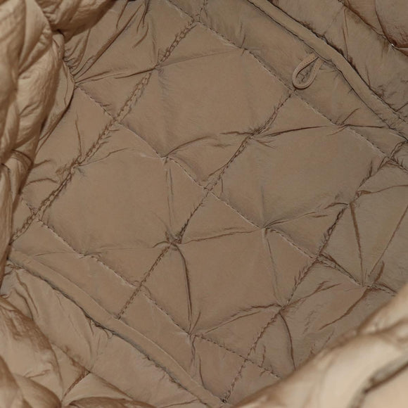 BOTTEGA VENETA Cassette Padded INTRECCIATO Bag Nylon Beige 670207 Auth sw1603M