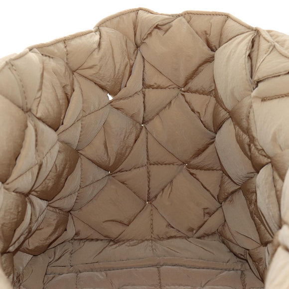 BOTTEGA VENETA Cassette Padded INTRECCIATO Bag Nylon Beige 670207 Auth sw1603M