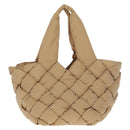 BOTTEGA VENETA Cassette Padded INTRECCIATO Bag Nylon Beige 670207 Auth sw1603M-14