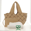 BOTTEGA VENETA Cassette Padded INTRECCIATO Bag Nylon Beige 670207 Auth sw1603M-13