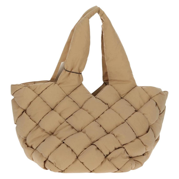 BOTTEGA VENETA Cassette Padded INTRECCIATO Bag Nylon Beige 670207 Auth sw1603M