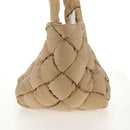 BOTTEGA VENETA Cassette Padded INTRECCIATO Bag Nylon Beige 670207 Auth sw1603M-4